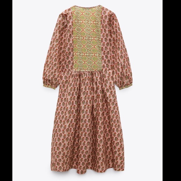 Zara crotchet trim printed dress - Picture 5 of 9